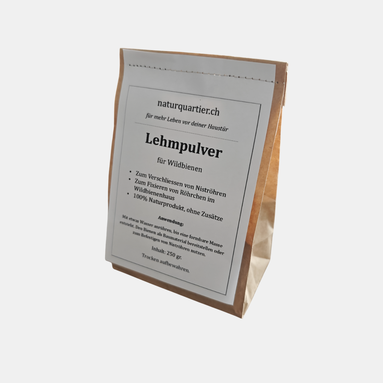 Lehmpulver für Wildbienen
